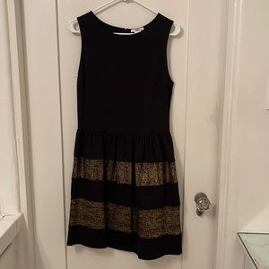 Bar III black and gold dress